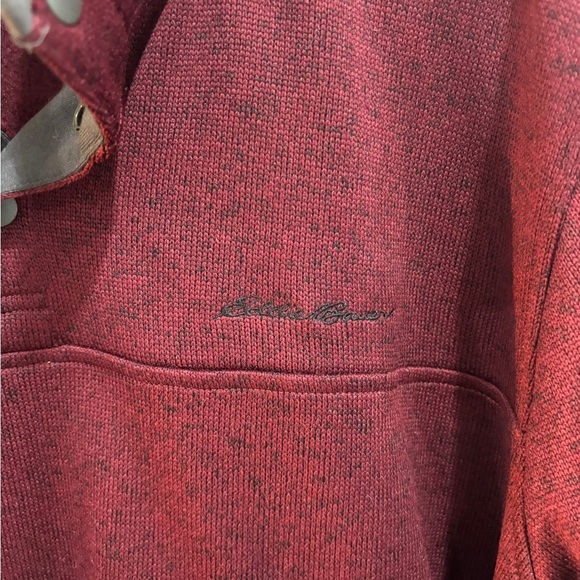 NWOT Eddie Bauer Men's Radiator Fleece Snap-Front Pullover Burgundy TXL - Picture 7 of 9